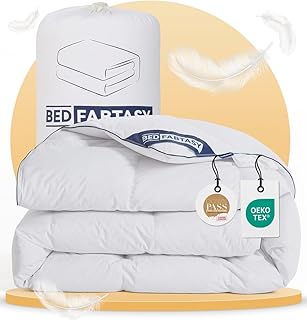 Feder und Daunendecke 135x200cm, Oeko-Tex zertifizierte Bettdecke 135x200, 100% Extraweiche Federn & Daunen, Allergiker, RDS Zertifiziert Federbettdecke, Duvet, Ganzjahresdecke