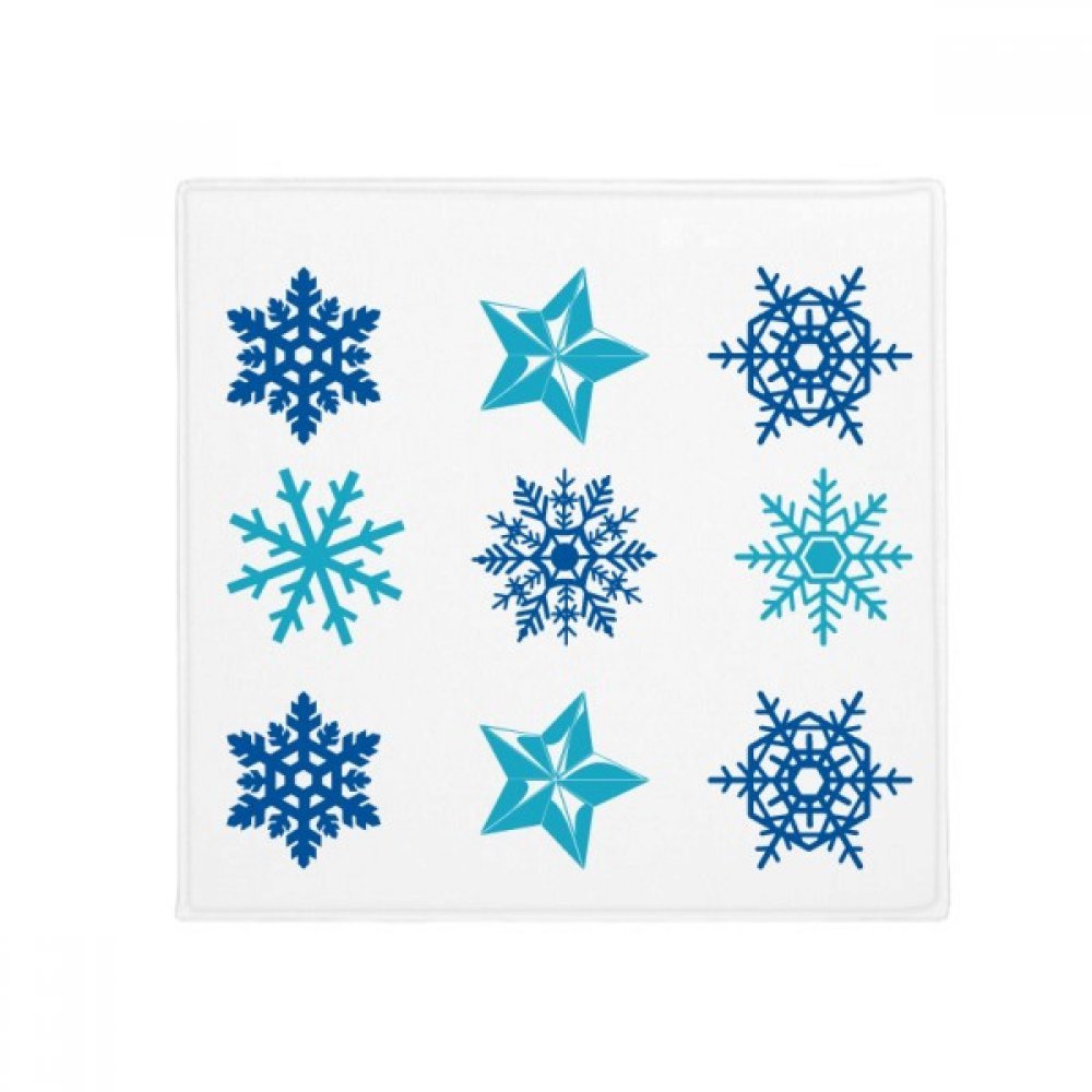 Tapis antidérapant Noël flocon de neige multi-pièce absorbant 50x50 cm