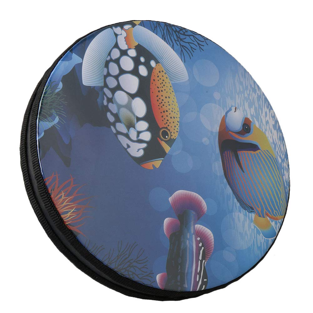 Tambour océanique 253 mm - Instrument de percussion à la main - Vague - Son de mer - Avec patin de poisson