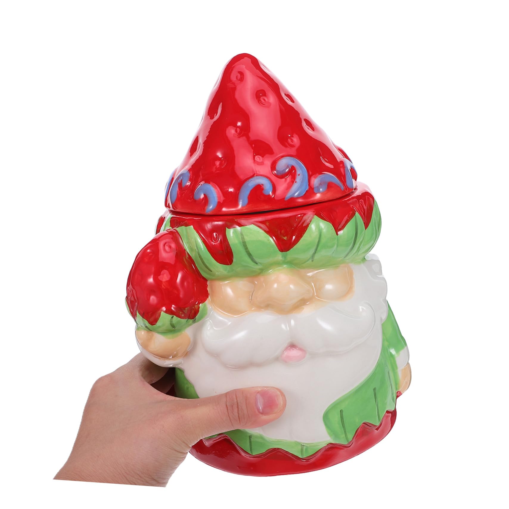 GLEAVI Bocal à Biscuits et Friandises de Noël Céramique avec Couvercle Hermétique Boîte de Rangement Festive pour Bonbons Biscuits et Friandises Conteneur Étanche pour Cuisine et Fêtes de