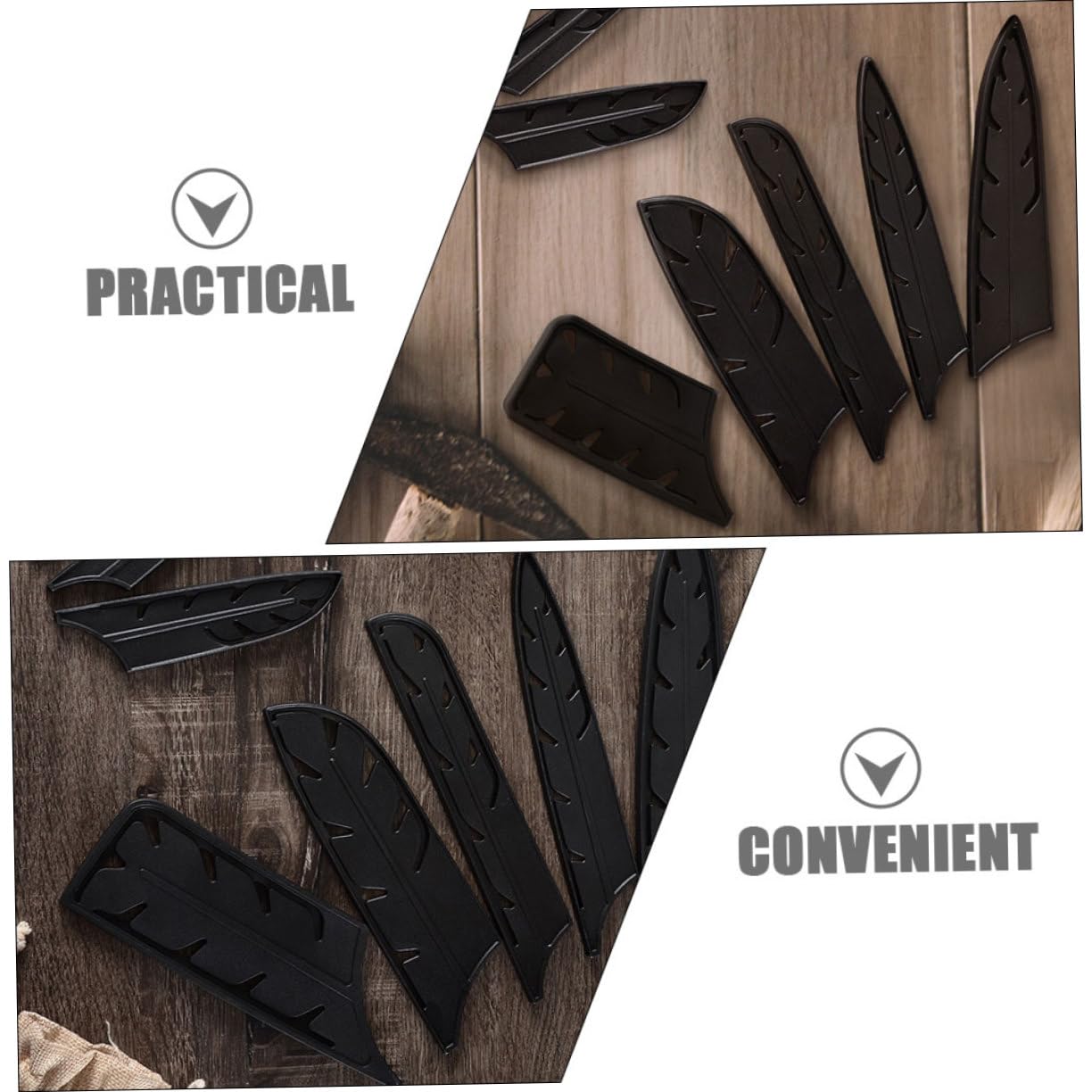 8pcs Kitchen Knives Protective Cover Sleeve Protector Protective Blade Sheaths Chef Knives Cooking Cover Chef Protective Sheaths Cutting Plastic Edge