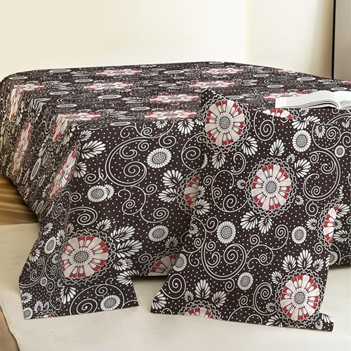 Image of Weave & Decor Cotton Bedsheet for Single Bed 90x60 Inches Soft and Breathable, Includes 1 Pillow Cover 20x30 Inches