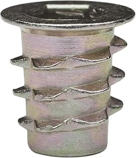 E-Z Lok Threaded Insert, Zinc, Hex-Flanged, 1/4"-20 Internal Threads, 13mm Length (Pack of 100)