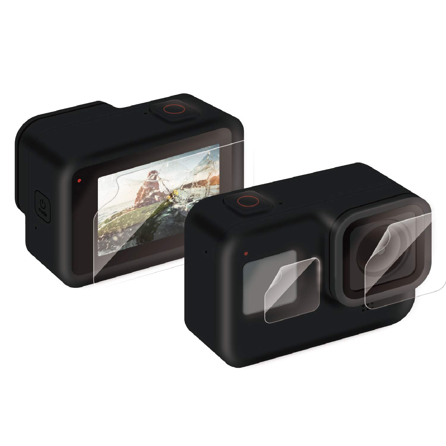 Amazon | エレコム GoPro HERO8 Black フィルム 超親水 衝撃吸収 防 