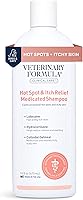 Veterinary Formula Hot Spot & Itch Relief Medicated Shampoo for Dogs & Cats, 16oz - Soothes Sensitive Skin, Stops Scratching & Licking