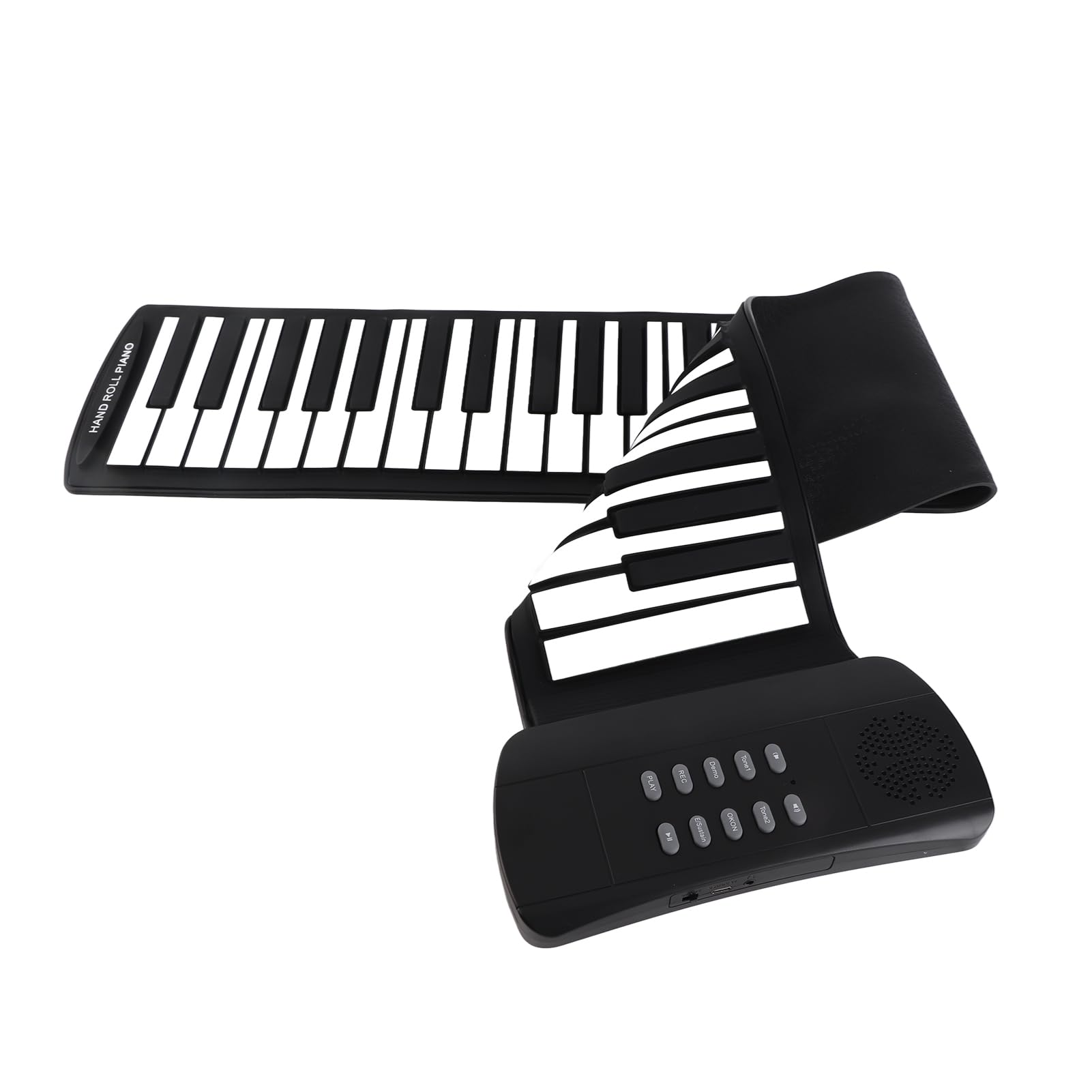 Naroote Klawiatura Fortepianowa, Przenośny Fortepian 49 Klucz Miękki Silikonowy Klawiatura Składana Piano Cicha Praktyka dla Dzieci i Dorosłych (61 kluczy)