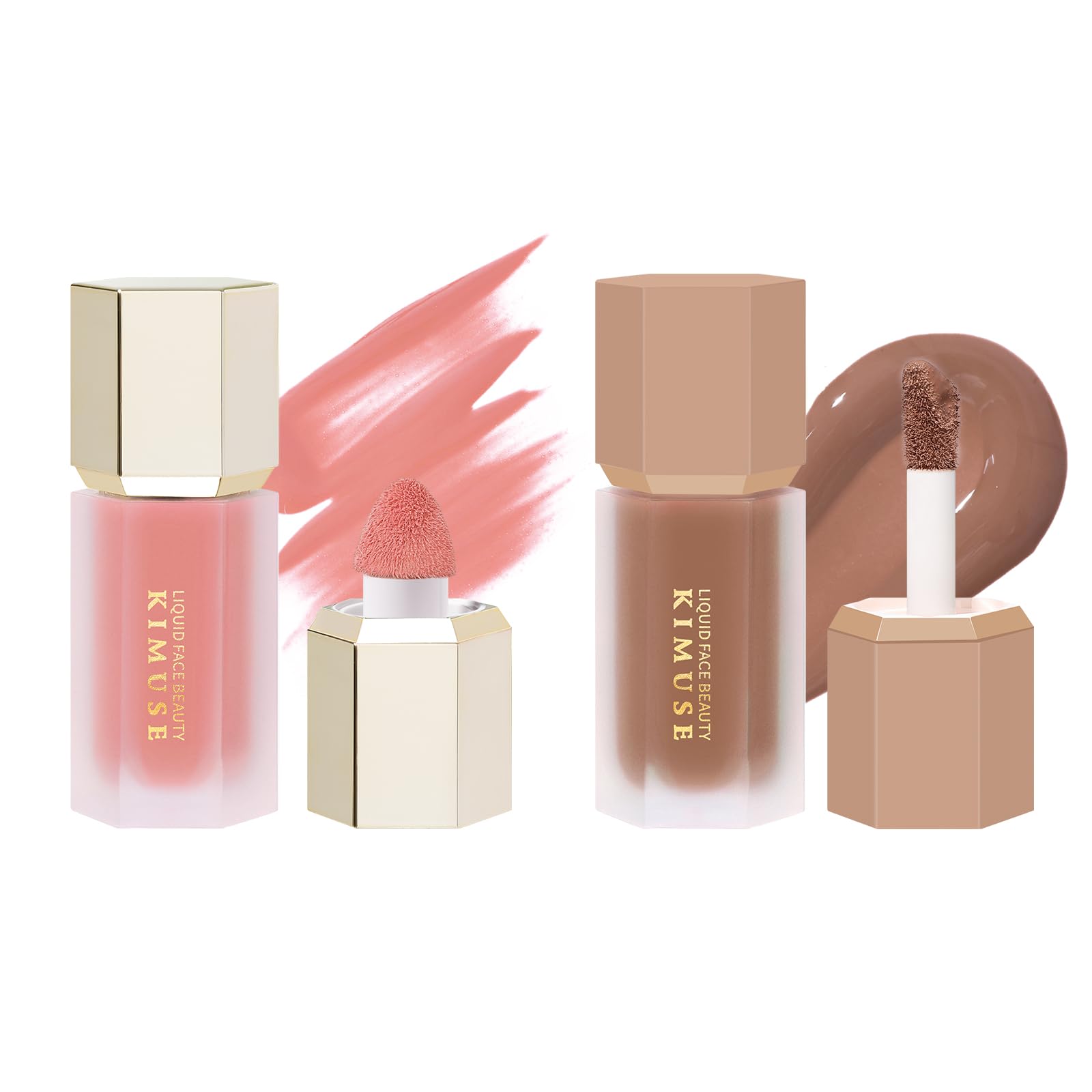 KIMUSE Liquid Blush & Weightless, Long-Wearing, Smudge Proof, Natural-Looking, Dewy Finish Liquid Contour Stick