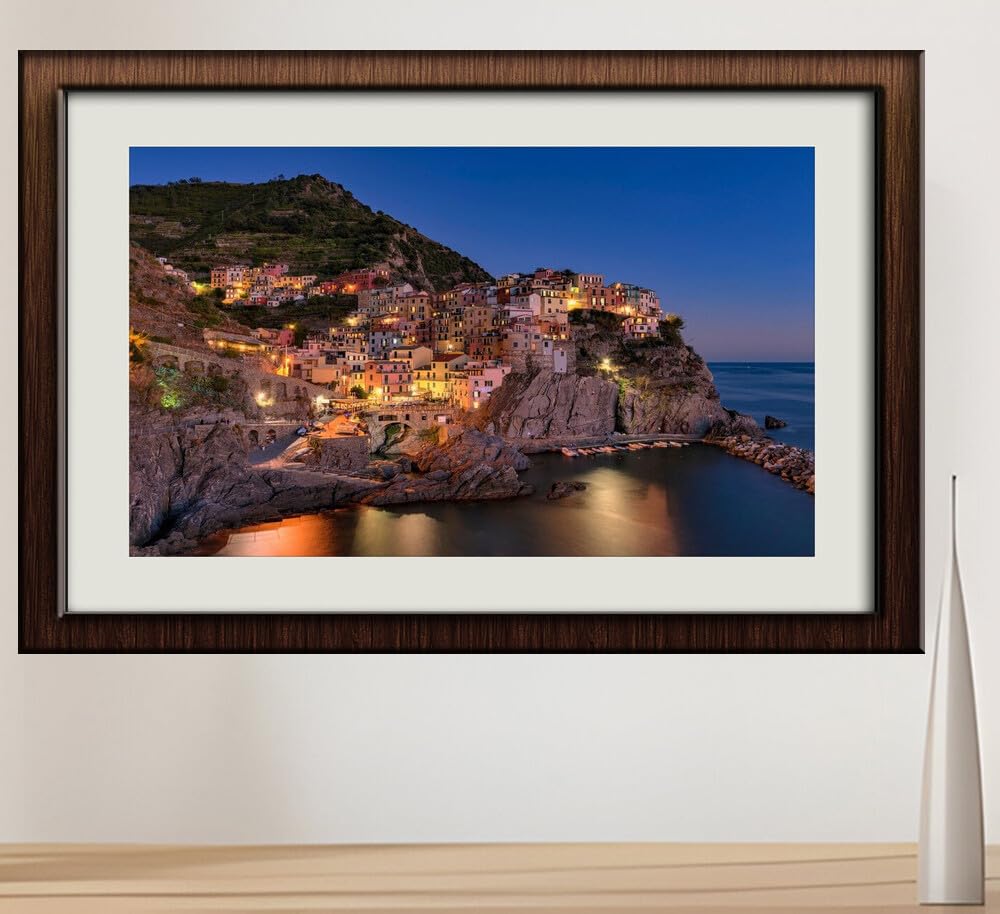 JVERF - JZZI06745 Italy Coast Sea Houses Manarola Crag| Self-Adhesive Painting | Frameless