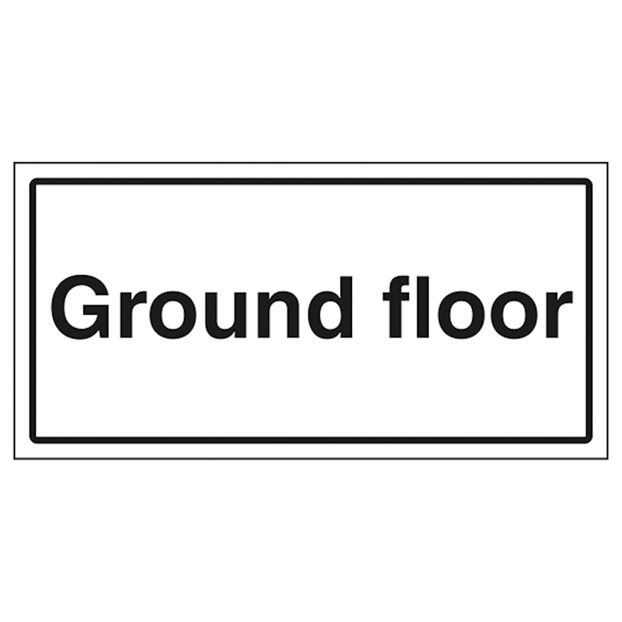 V Safety Ground Floor 300 x 150 mm - 1mm Rigid Plastic Safety Sign
