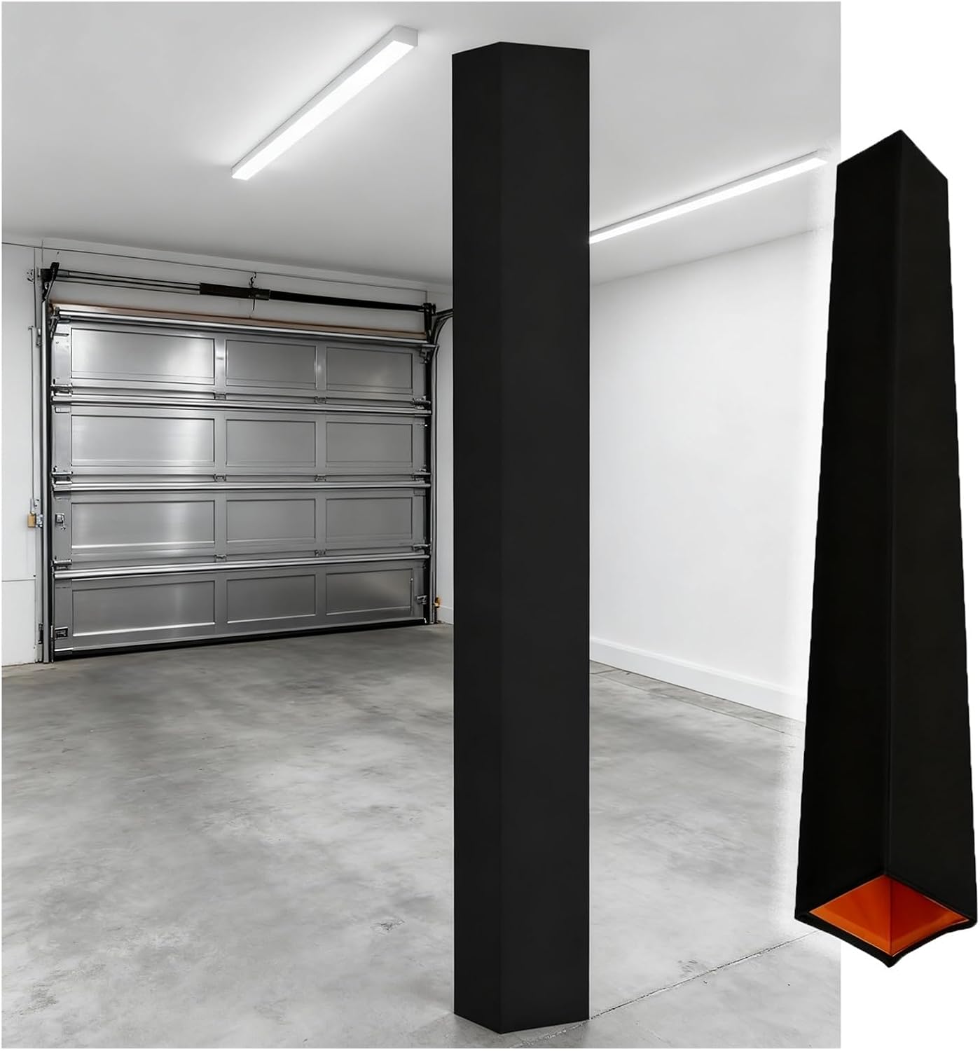 3 4 5 6ft Column Padding Wrap Around for Basketball Hoop/Garage/Basement/Gym/Sports Court, All-Weather Heavy-Duty Soft Foam Pole Anti-Collision Post Cover