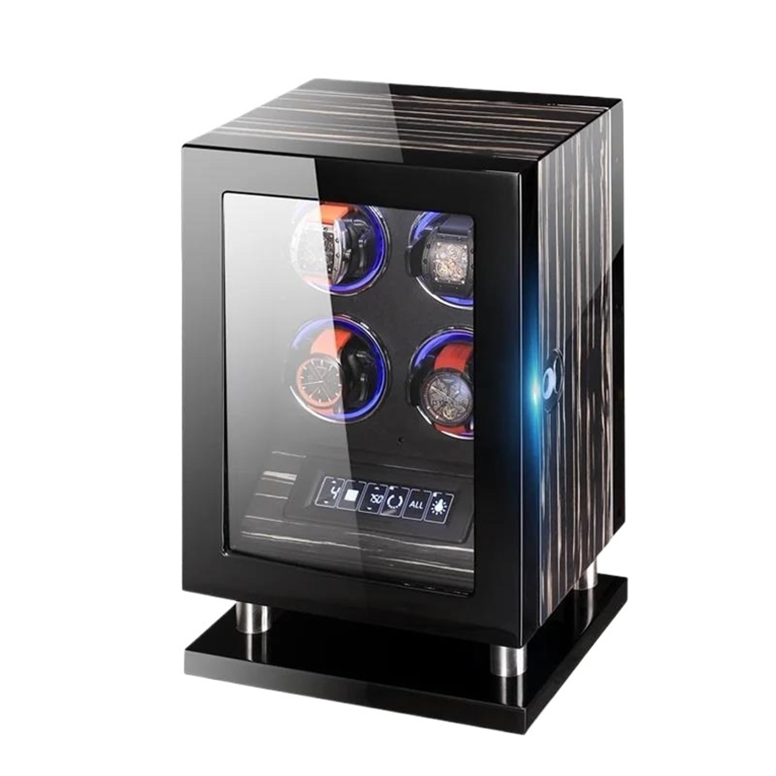 Joyero Viaje Caja De Seguridad Almacenamiento Madera Con Pantalla Táctil, Enrollador Automático Reloj, Relojes Mecánicos Madera(25 * 21 * 5cm) Joyeros(Type-B)