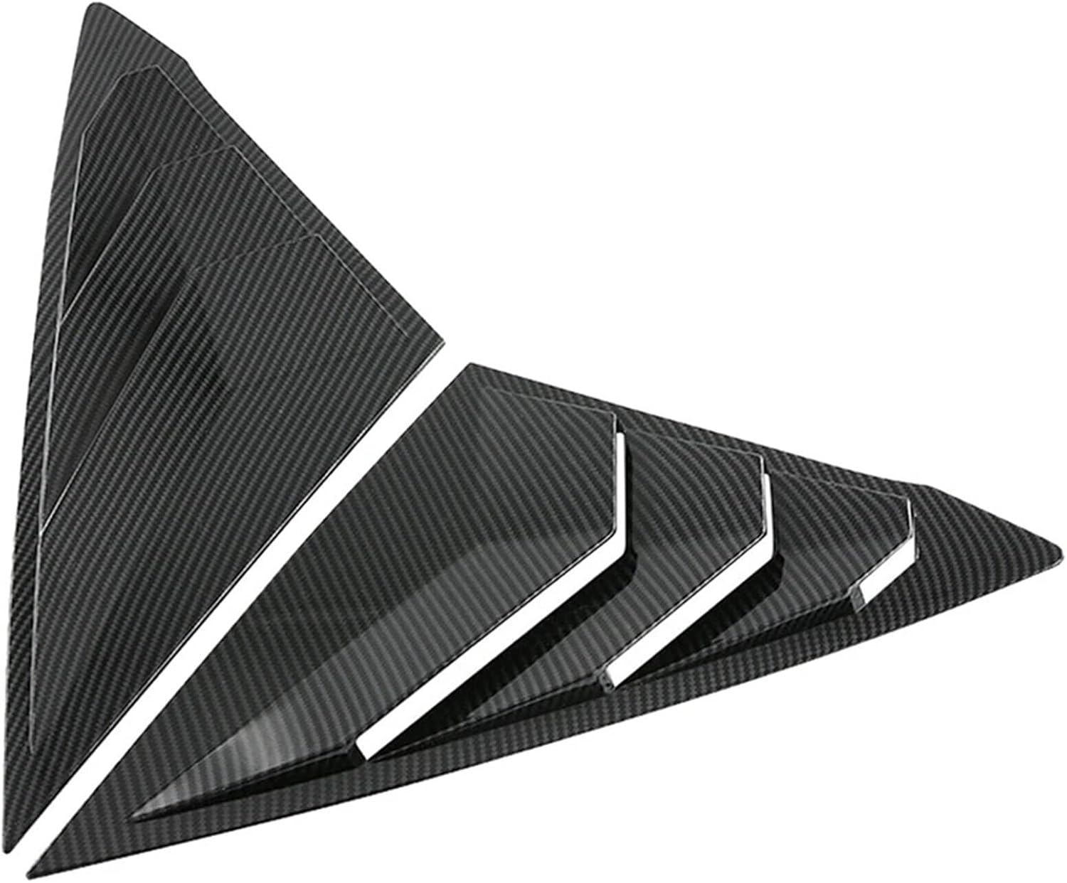 Rear Side Vent Quarter Window Louver Shutter Cover Parts Compatible with Honda Civic 2022 2023 Hatchback Carbon Fiber Color 00