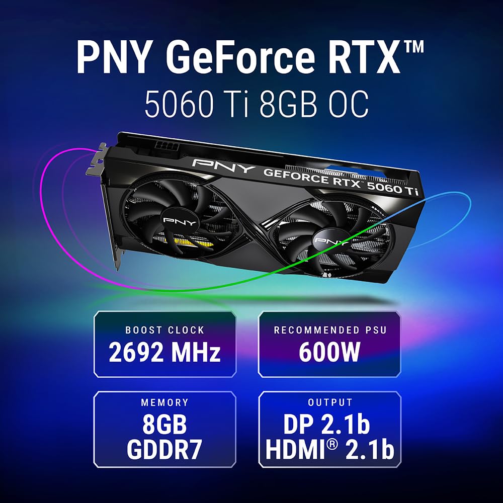 Pny Geforce Rtx 5060 Ti 8gb Overclocked - Grafikkarte