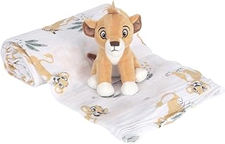 Lambs & Ivy Disney Baby Lion King Simba Swaddle Blanket & Plush Toy Gift Set