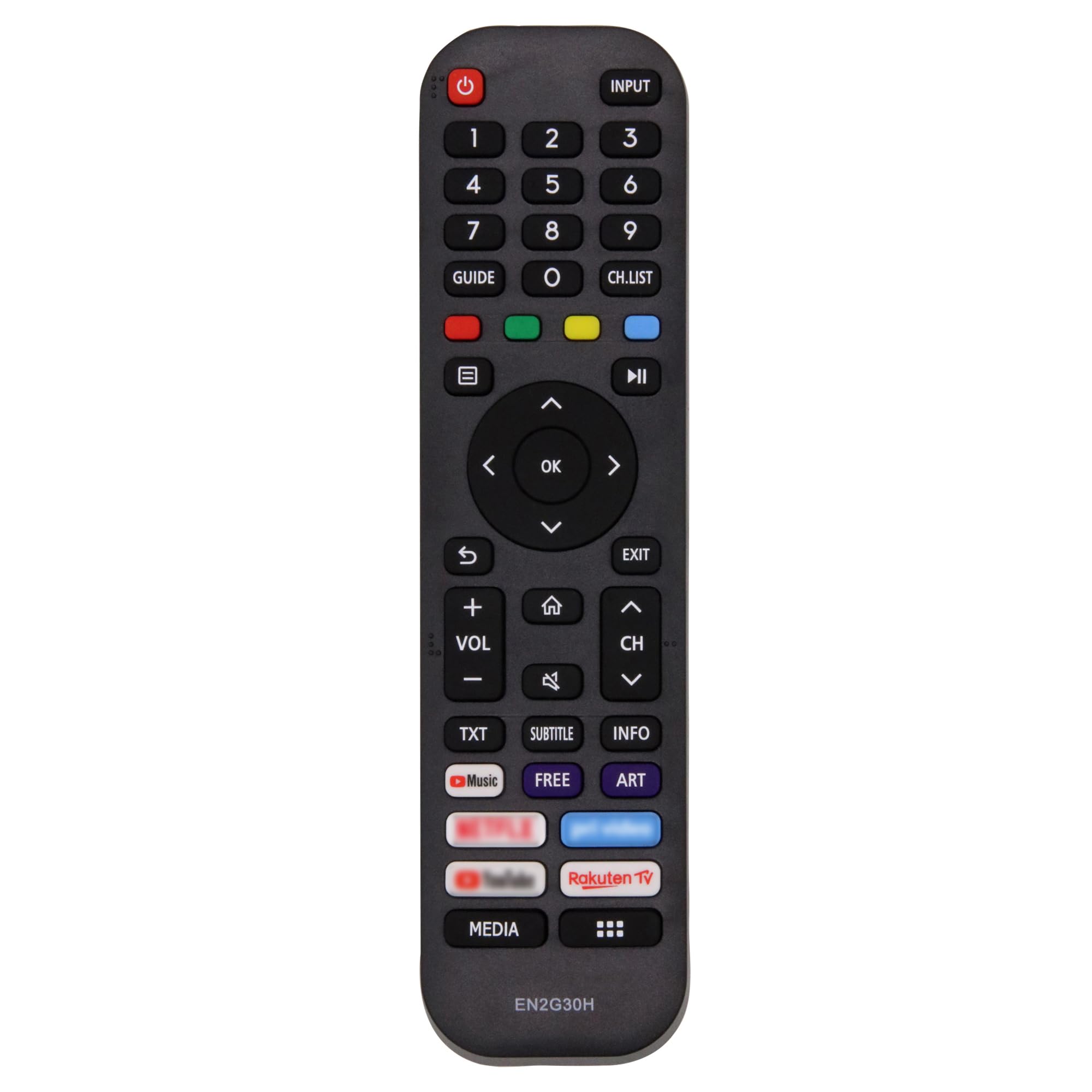 Nouvelle Riry - Remplacement de la télécommande Hisense EN2G30H pour la télévision Intelligente Hisense VIDAA LCD LED 4K UHD