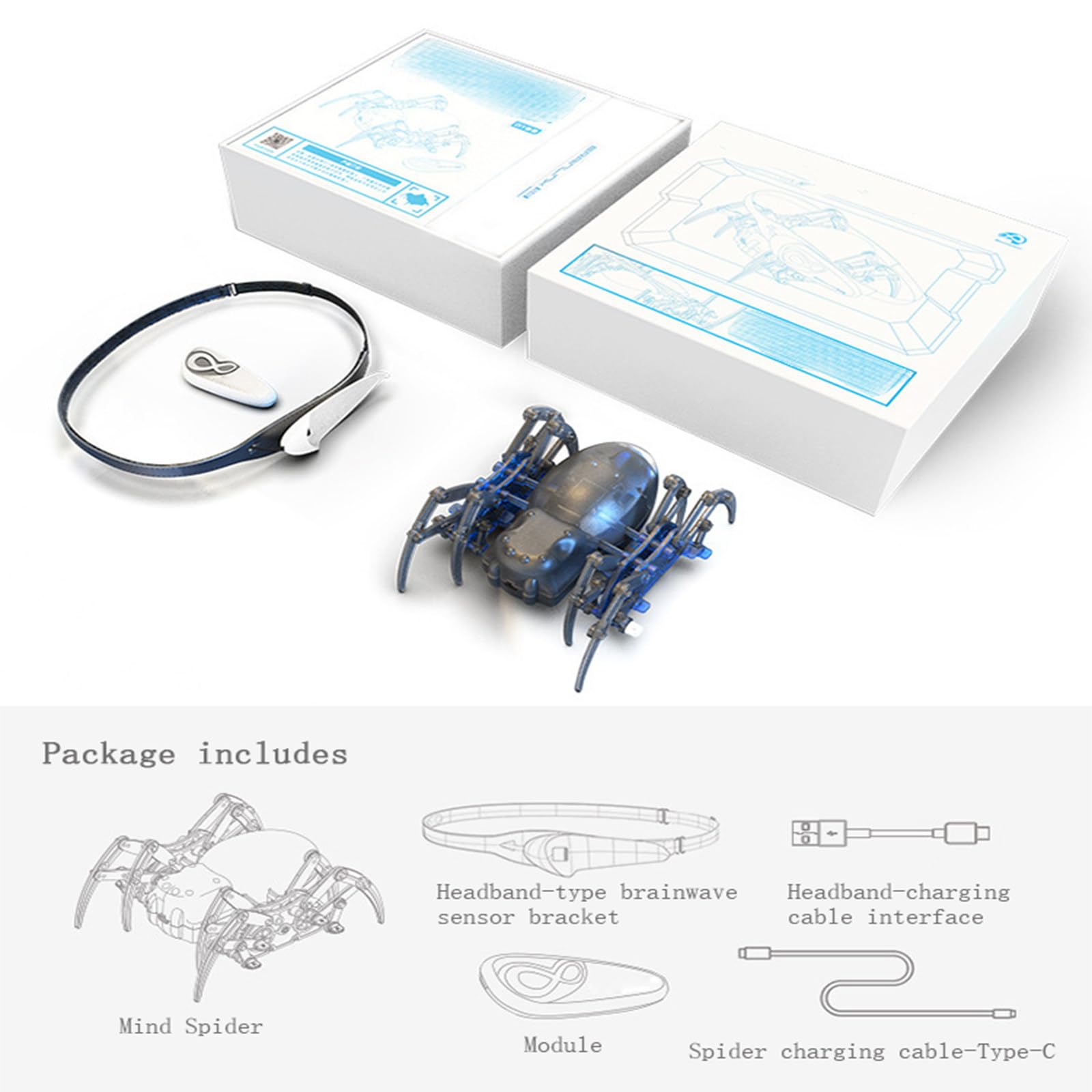 Opaska medytacyjna Biosensing Opaska biofeedback Przenośna inteligentna opaska z czujnikiem fal mózgowych na obwód głowy 47–60 cm