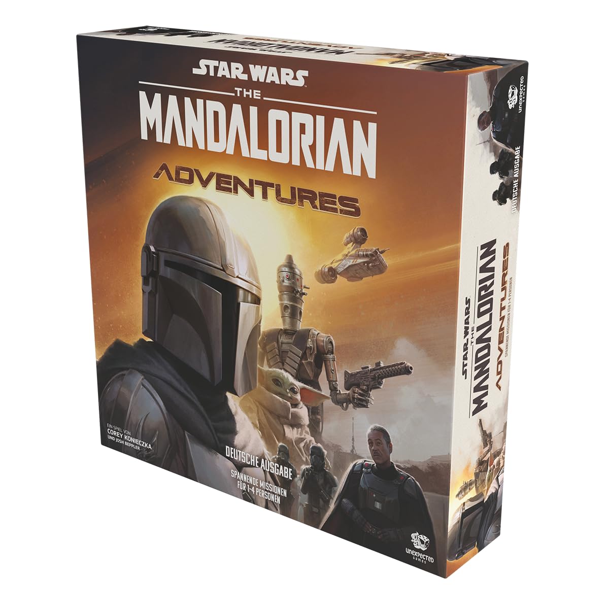Asmodee The Mandalorian: Adventures, Kennerspiel, Strategiespiel, 1-4 Spieler, ab 12+ Jahren, 30-60 Minuten, Deutsch, Mehrfarbig, Bunt