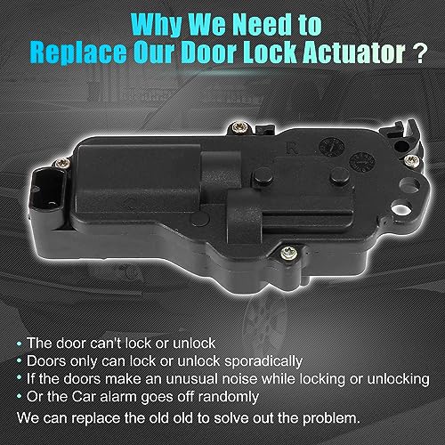Image of X AUTOHAUX Car Power Door Lock Actuator Motor Front Right Passenger Side F81Z25218A42AA 6L3Z25218A42AA for Ford Expedition Taurus for Mazda B3000 B2500