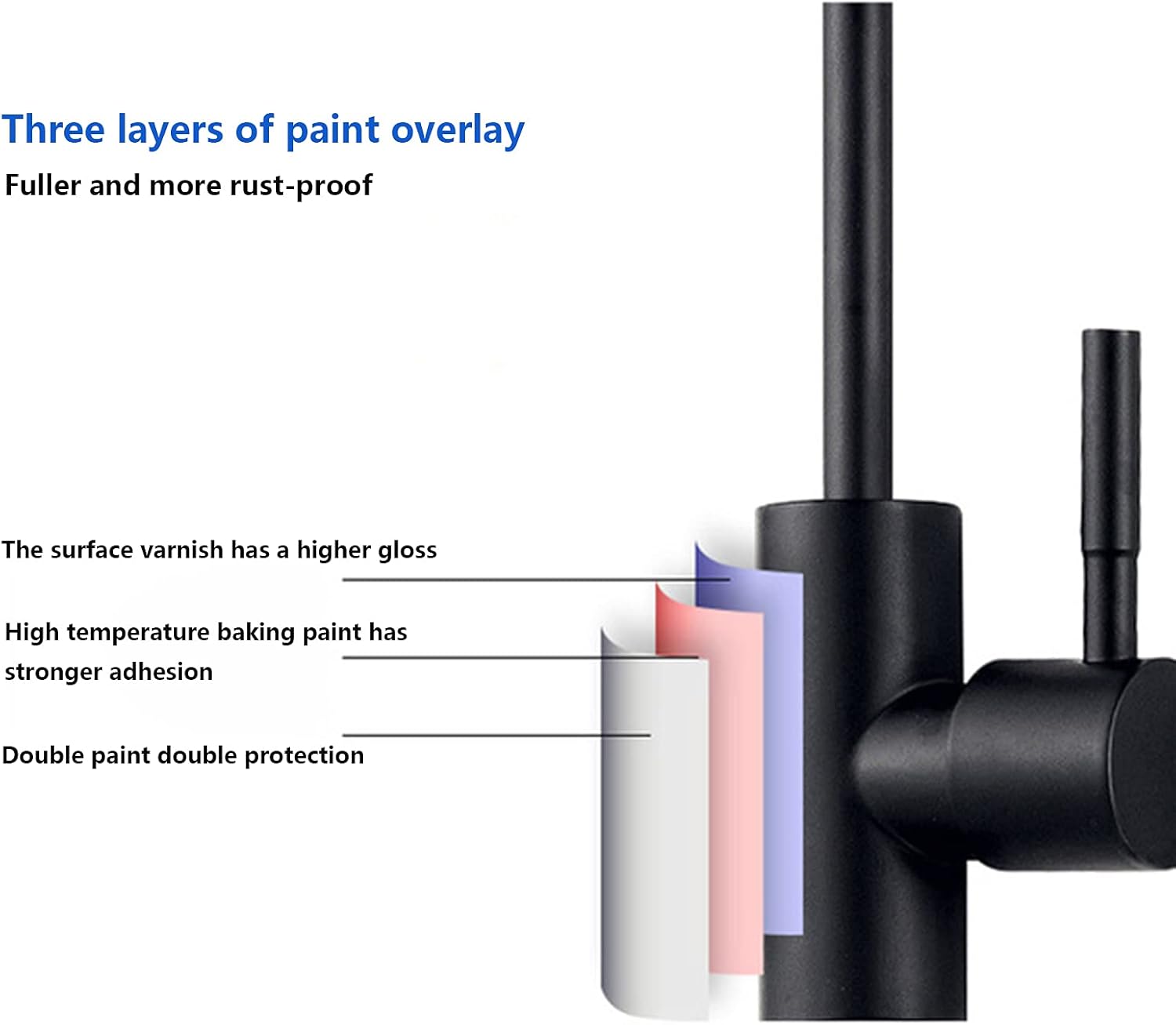 浄水器の蛇口、2点直飲み純水蛇口、360&deg;回転シングルコールドタップ、304ステンレス鋼家庭用キッチン浄水器アクセサリー,b(B)