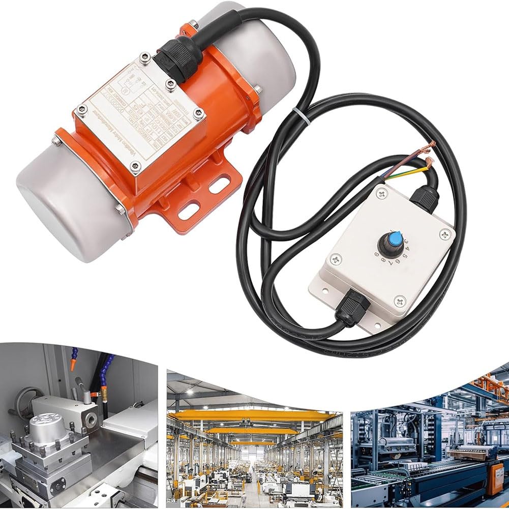 Motore di vibrazione per vibratore a calcestruzzo 60 W, motore di vibrazione a calcestruzzo a 9 velocità AC 110 V 3600 /Min, vibratore per calcestruzzo con alloggiamento in lega