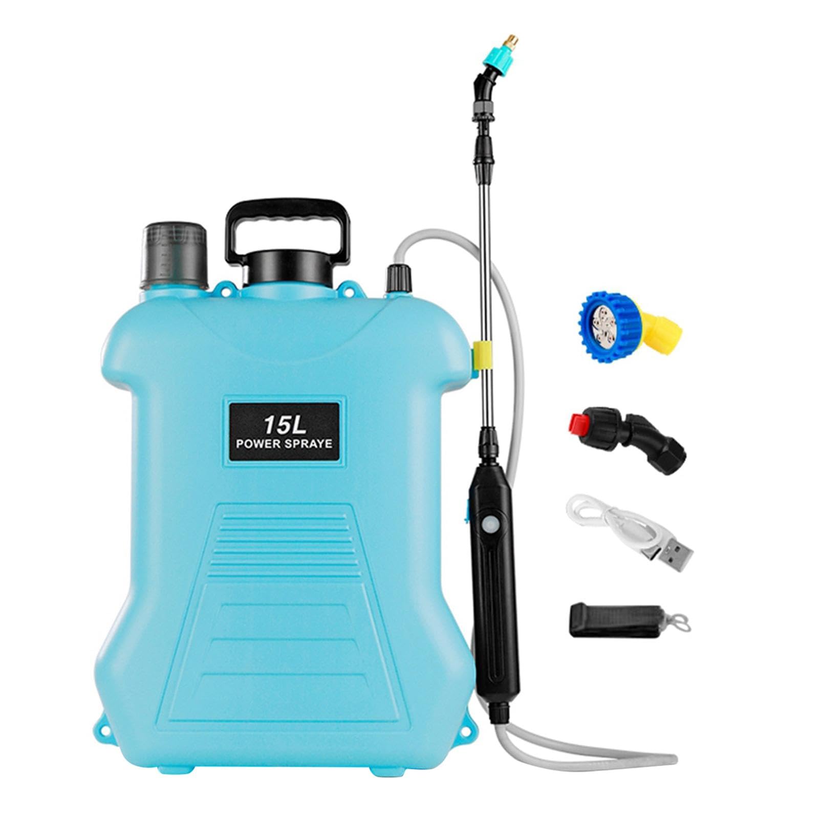 Pulvérisateur électrique bleu polyvalent 15 l portable pour arrosage