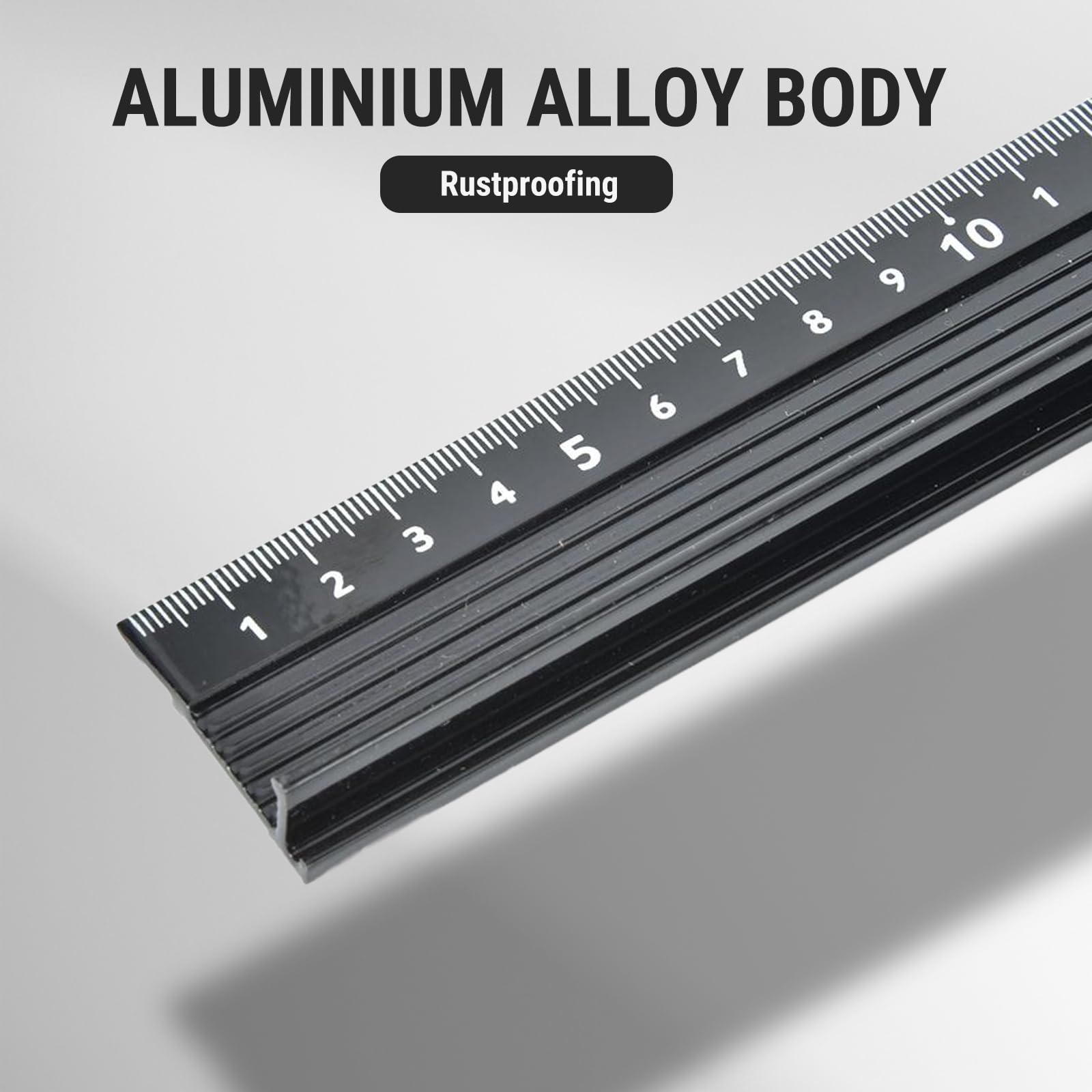 Risegun Cutting Ruler L Type Aluminum Alloy Measuring Tool Hardware Accessory for Length Measurement(L Type 45cm) - Image 3