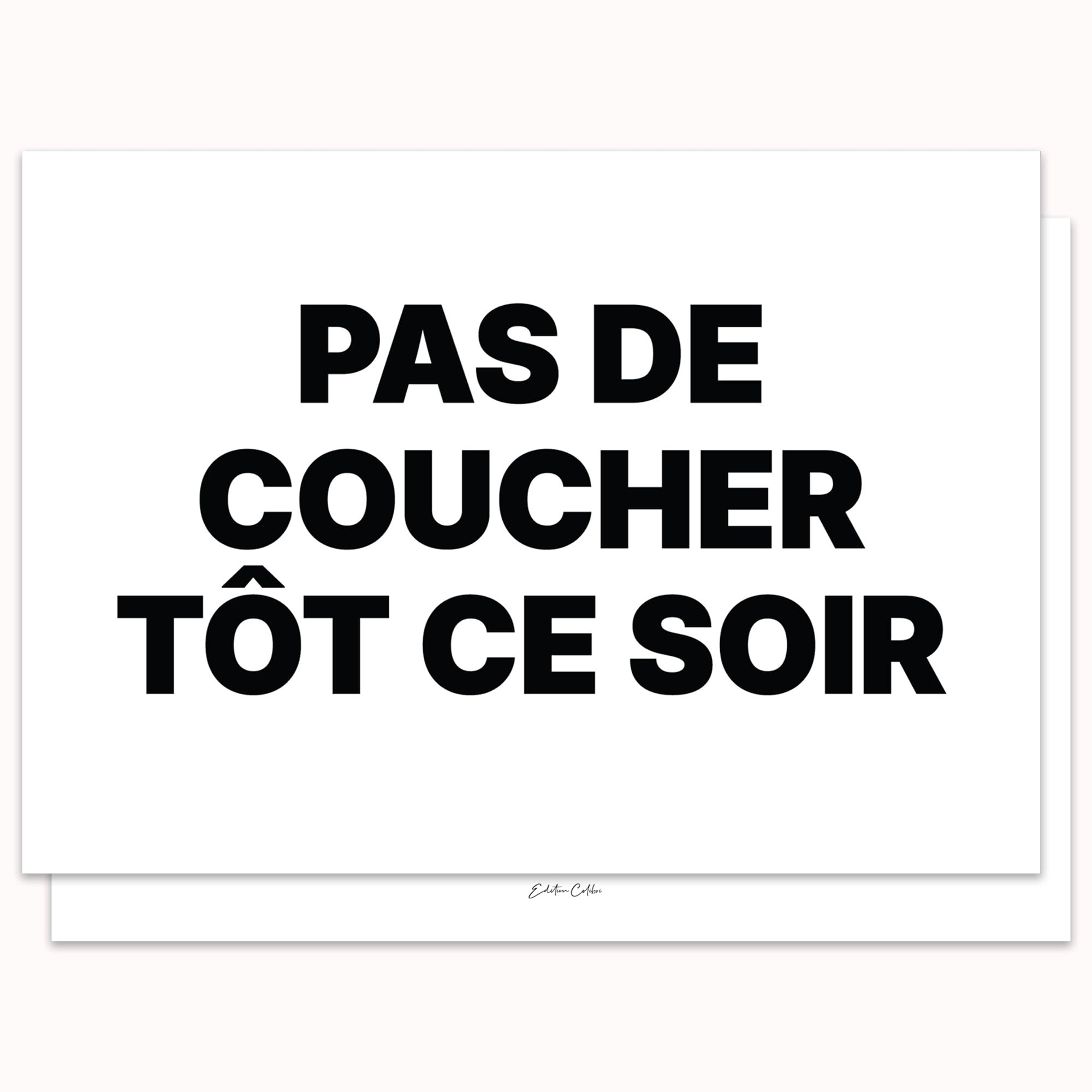 Edition Colibri Birthday Invitation Cards, Graphic Motif, Black, Pack of 10 Flat Cards (A6) - Back for Labelling (12)