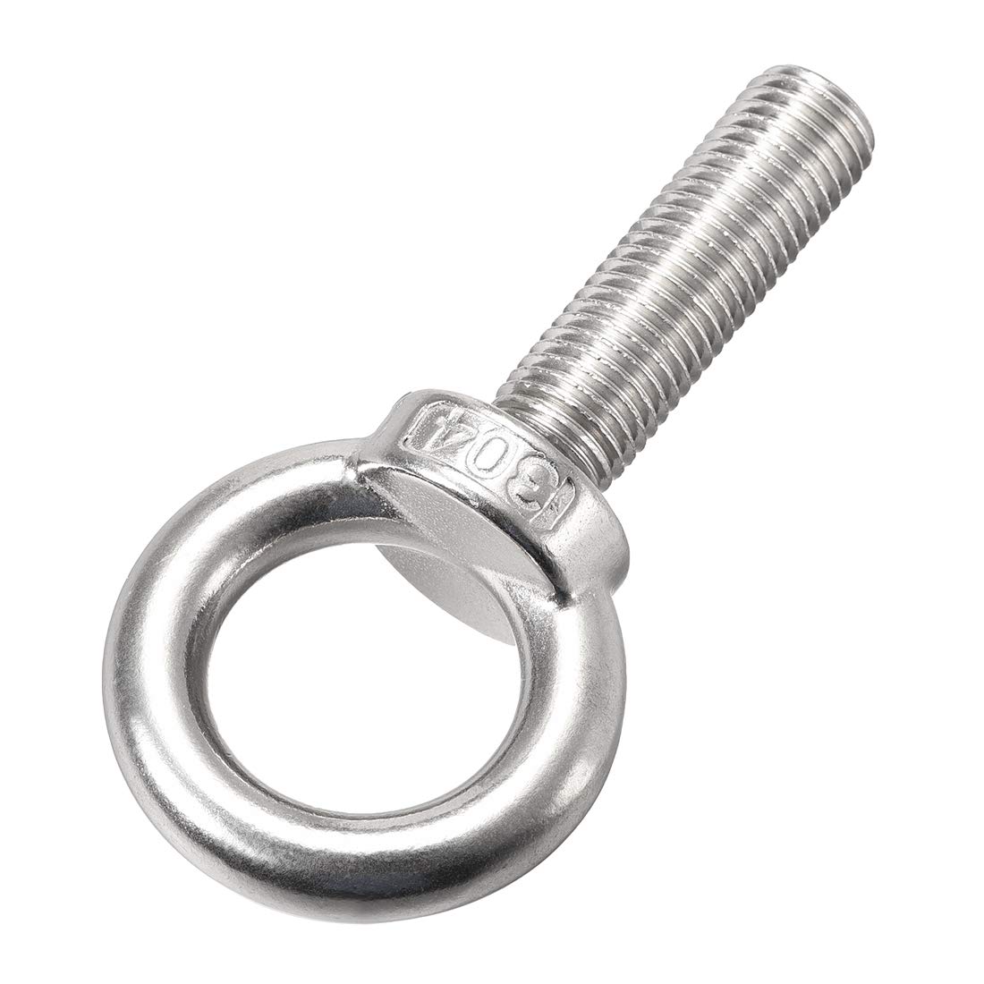 sourcing map Elevación Ojal Perno M20 x 70mm Macho Rosca 304 Inoxidable Acero para Colgante, Paquete de 1