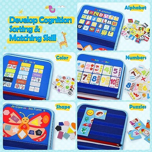 Toddlers Busy Board Montessori Toy for 1 2 3 4 Year Old Boys Girls, Preshool Learning Educational Book Toy for Learning Fine Motor Skills 3 61Gro3g 32L. AC