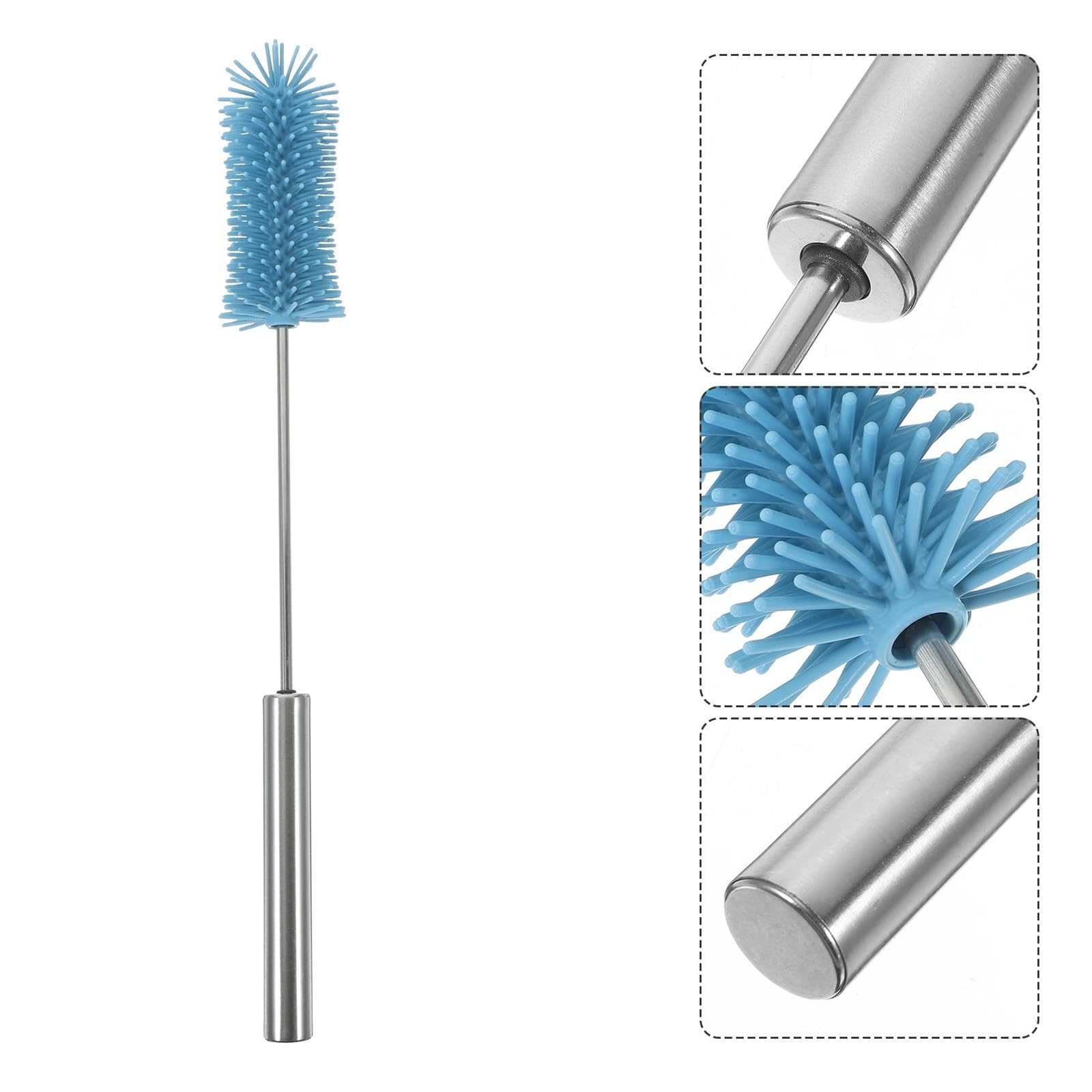 Set di spazzole per biberon, Scovolino for bottiglie con manico lungo e setole morbide antigraffio for tazze di latte