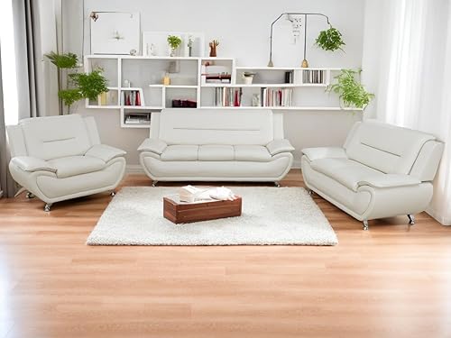 Miniatura 10 de Juego de muebles contemporáneos de sala de estar, juego de sofá de piel sintética para sala de estar, casa, dormitorio, oficina, apartamento