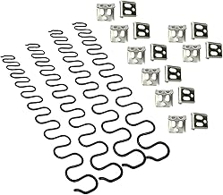 JJDD Carkio Ressorts de Rechange pour canapé 4 pièces 50,8 cm avec 16 Clips en S, 4,0 Fils de diamètre Kit de réparation de Ressorts de canapé pour siège de décoration intérieure de Meubles