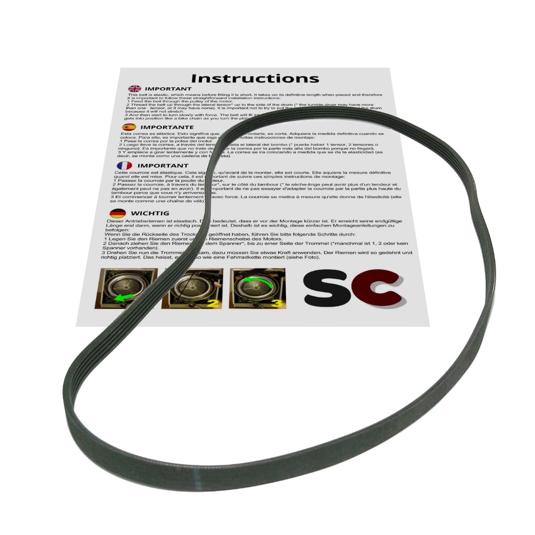 SC - Compatible Dryer Belt (EPH 1930/1930 PH / 1930 H7 / 1930 EPH / 6PH 1930 / 7PH 1930/1930 H8 / 1930 H6 / 1930 H / 1930 H5 / PH 1930 /5PH 1930)