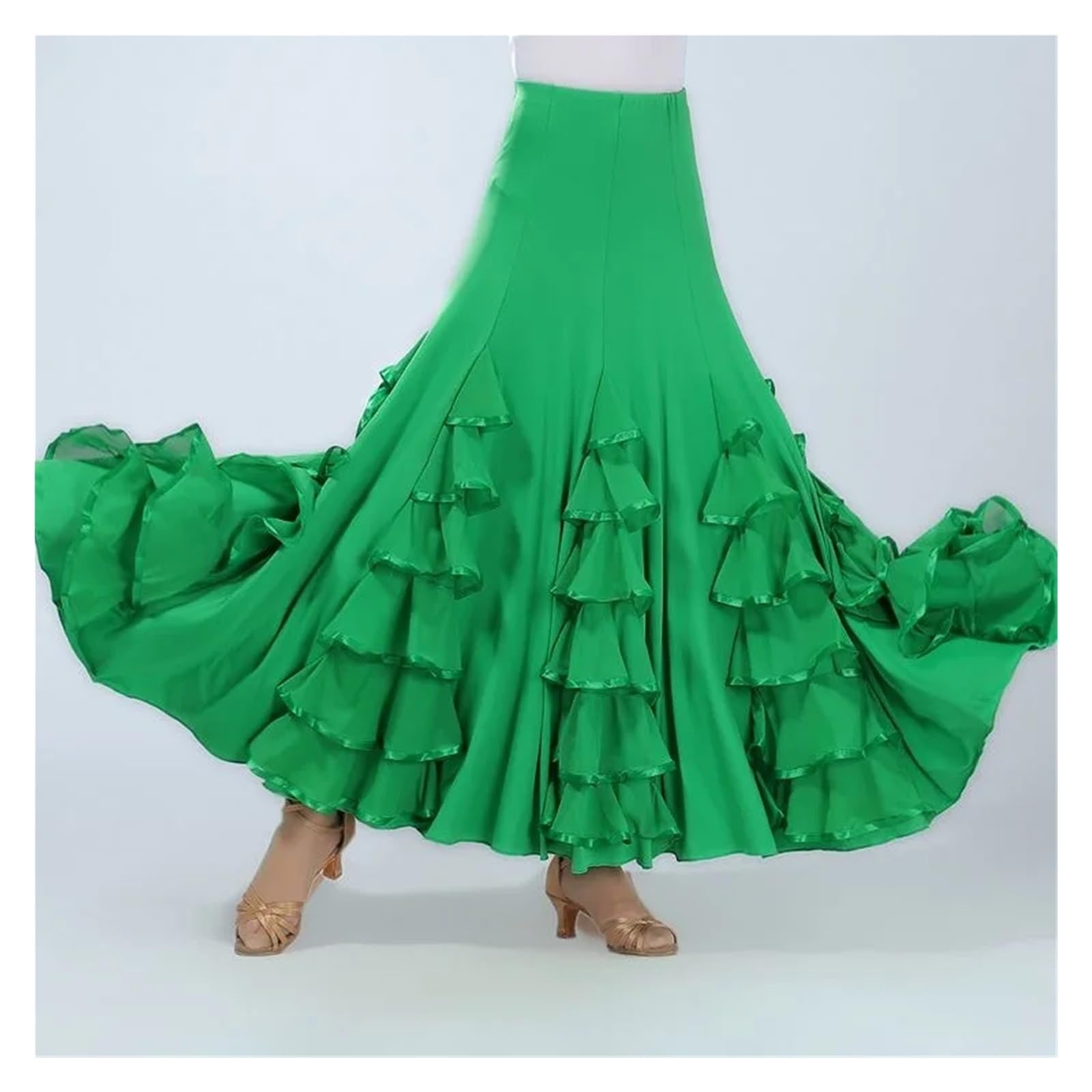 Klassischer Wettkampf-Praxis Layered Big Swing Tanzen Flamenco Kleid Tanzrock Frau Für Spanischen Flamenco Stiertanz Show