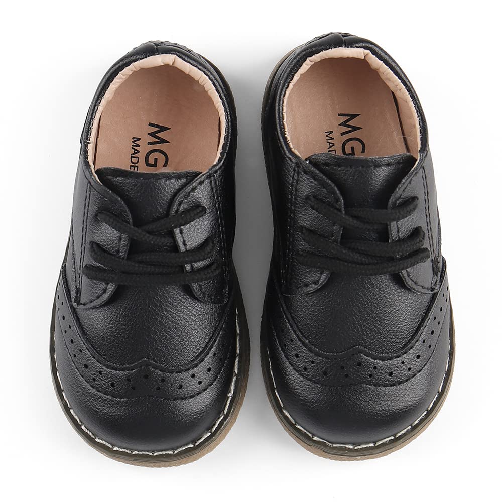 MASOCIO Boys Girls Lace Up Shoes Toddler Little Kids School Shoes Flat Dress Shoes (Toddler/Little Kid)