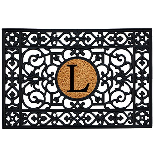 Calloway Mills 160012436L Rubber Monogram Insert Doormat, 2' x 3' (Letter L)