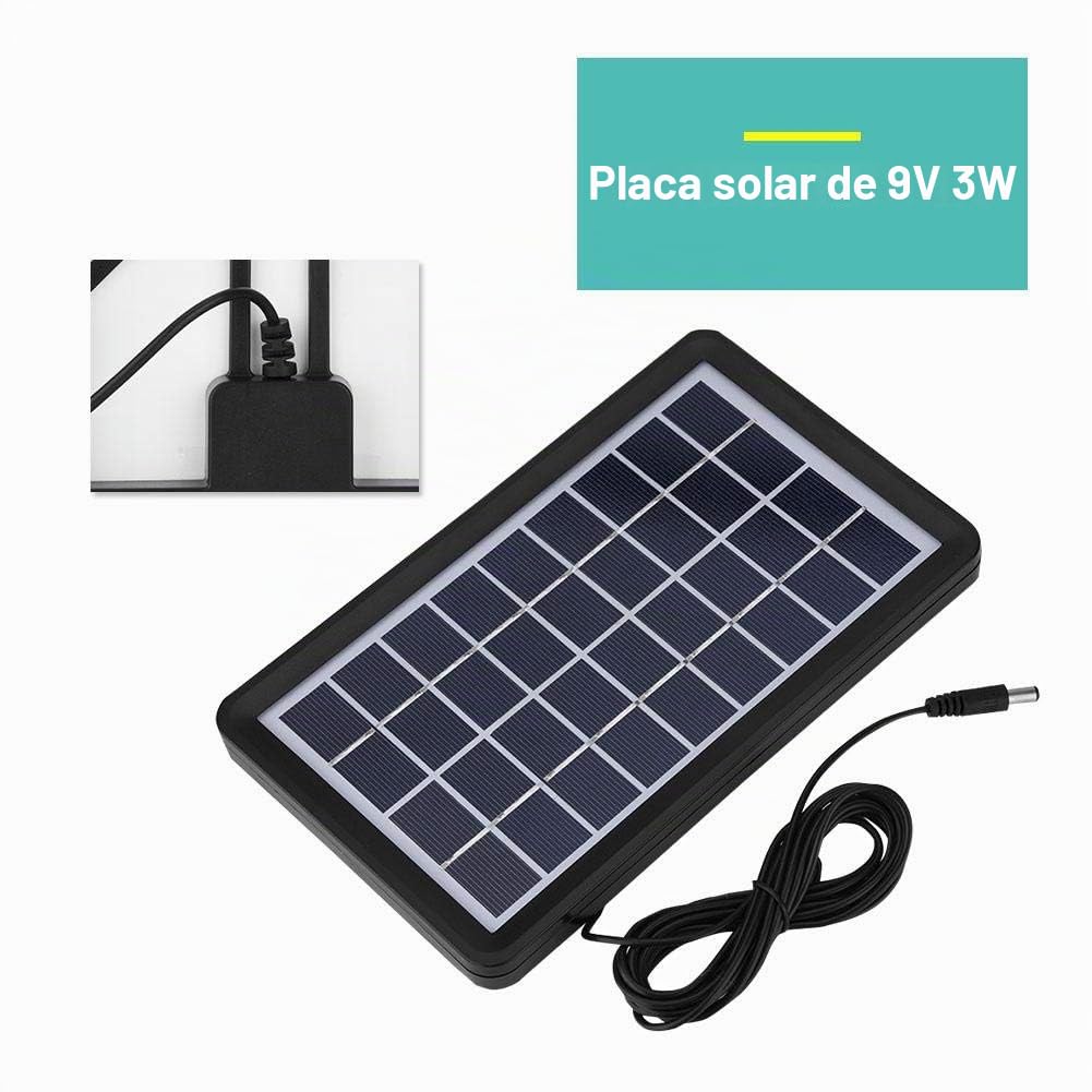 Tablero Solar Impermeable, Panel Solar de transmitancia de luz de 9V 3W 93% con protección de Niveles múltiples