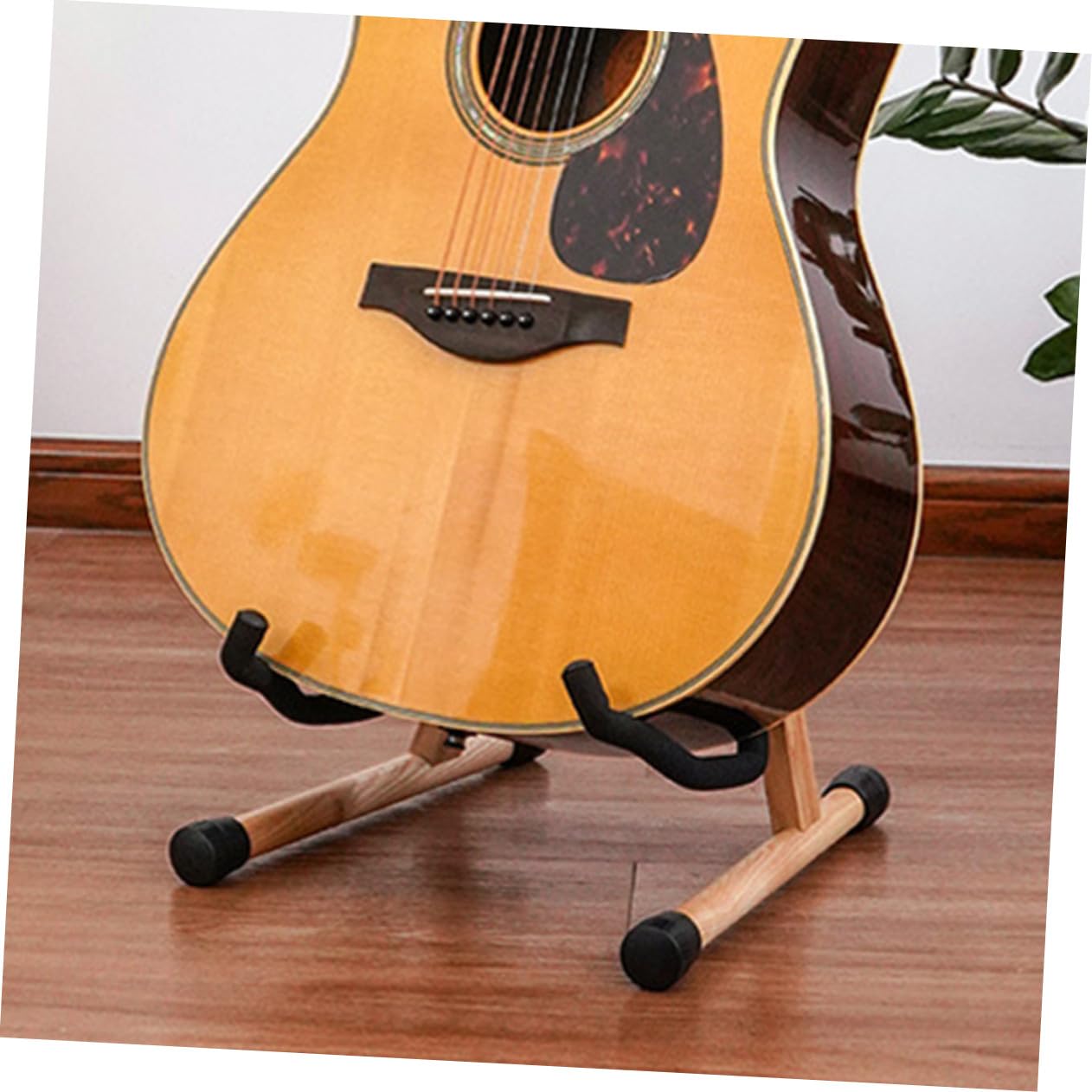 Gitarrenständer Aus Buchenholz Klappbar Stabiler Bodenständer Für Akustische Klassik Bassgitarren Universeller Faltbarer Instrumentenhalter Für Banjo Ukulele