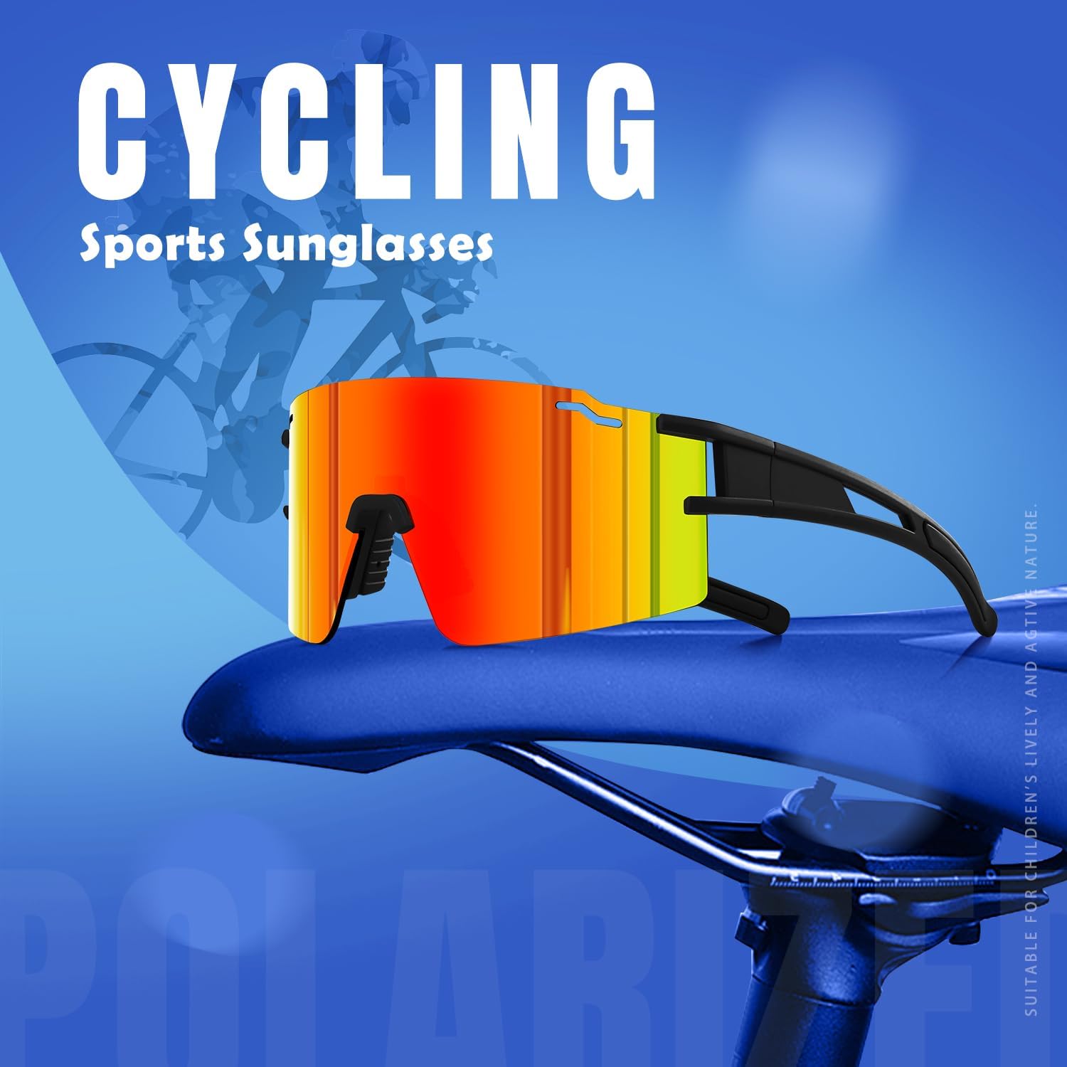 SPOSUNE Youth Baseball Sunglasses 3PACK Kids Sunglasses for 6-16 Boys Girls UV400 Protection Softball Cycling Glasses