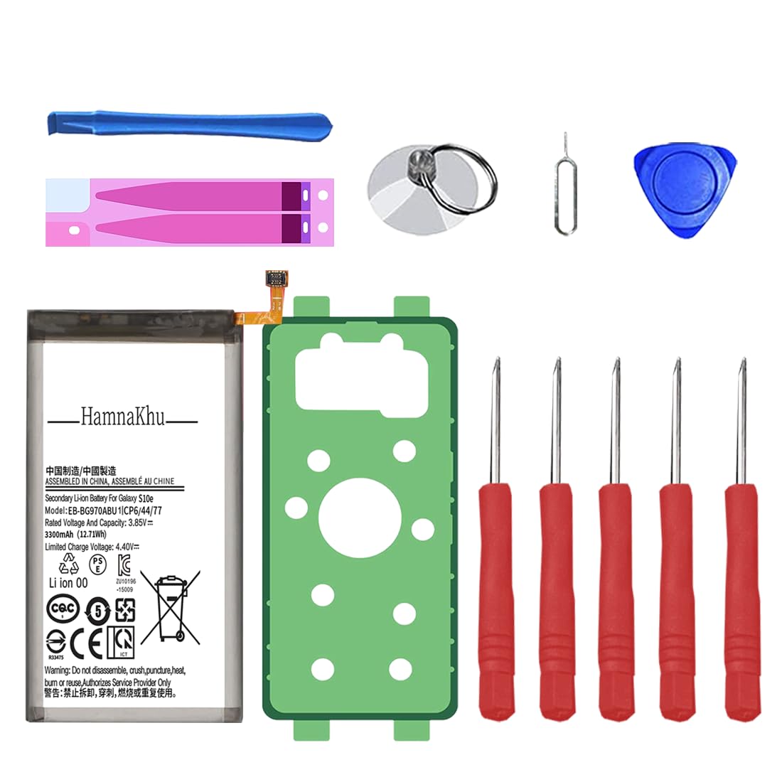 Galaxy S10e Battery, (Upgraded) Li-Polymer Replacement Battery EB-BG970ABU for Samsung Galaxy S10e SM-G970 G970F/DS G970U G970W with Repair Tool Kit