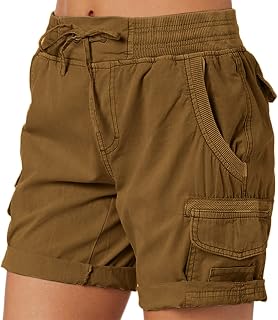 Womens Shorts Stretchy Bermuda Shorts Athletic Travel Shorts Comfy Soft Athletic Shorts with Pockets