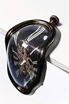 Kare Design table clock flow, silver, unusual watch : Amazon