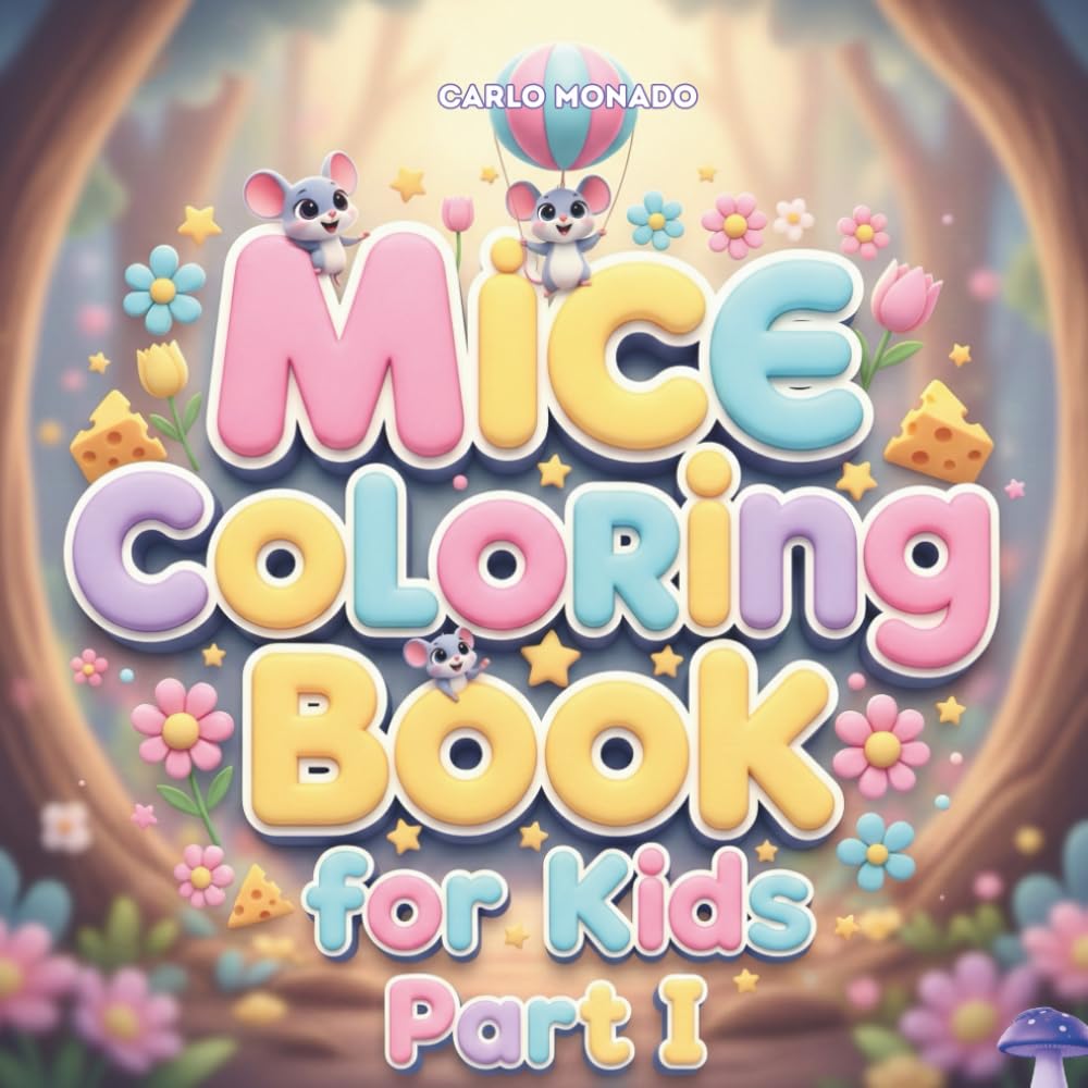 Mice Coloring Book for Kids: Cute and Fun Mouse Adventures to Color – Adorable Big-Eyed Characters, Easy and Playful Designs for Children