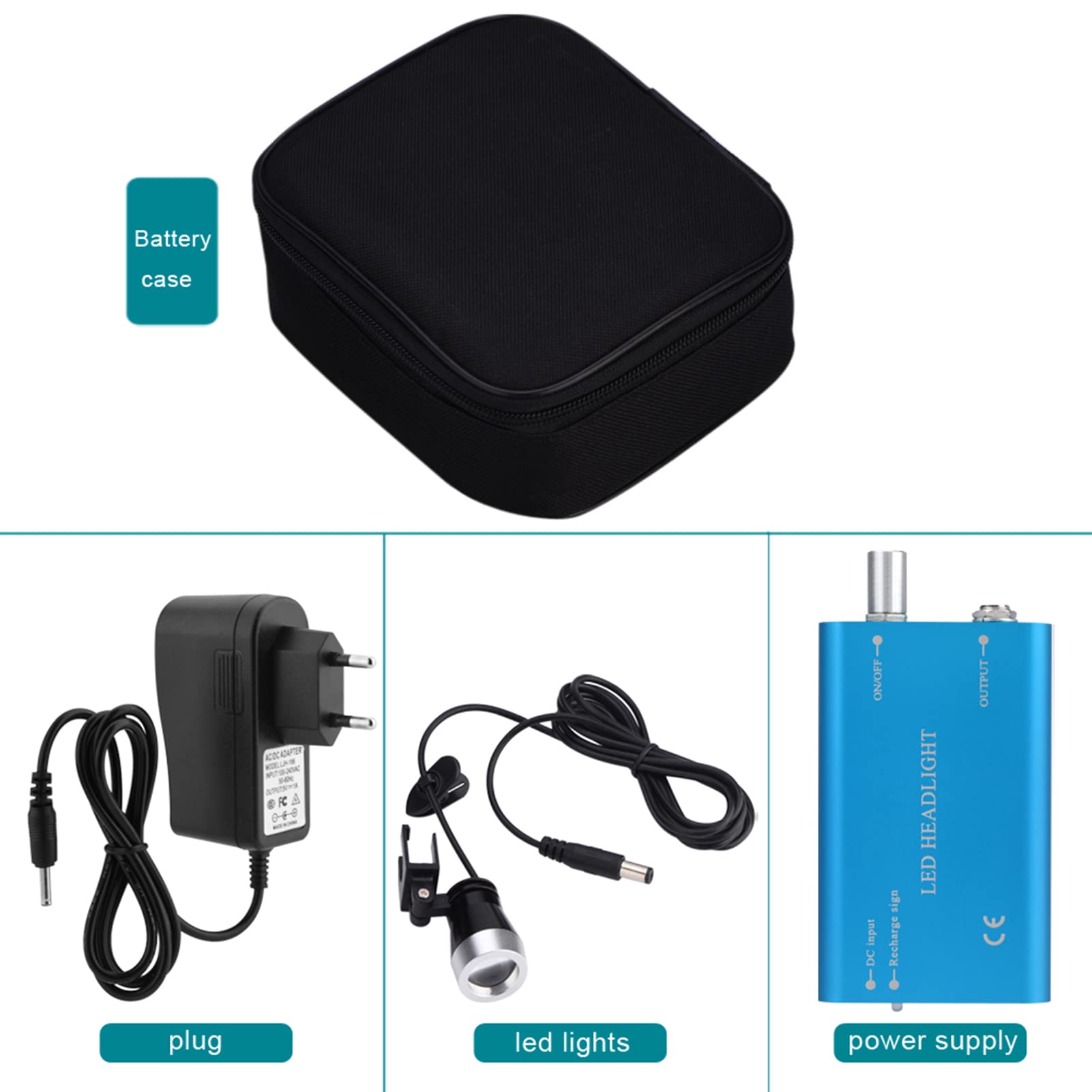 1 Pz Portatile Dentale Luminoso LED Faro Dentista Chirurgia Lampada Frontale per Lente D'ingrandimento
