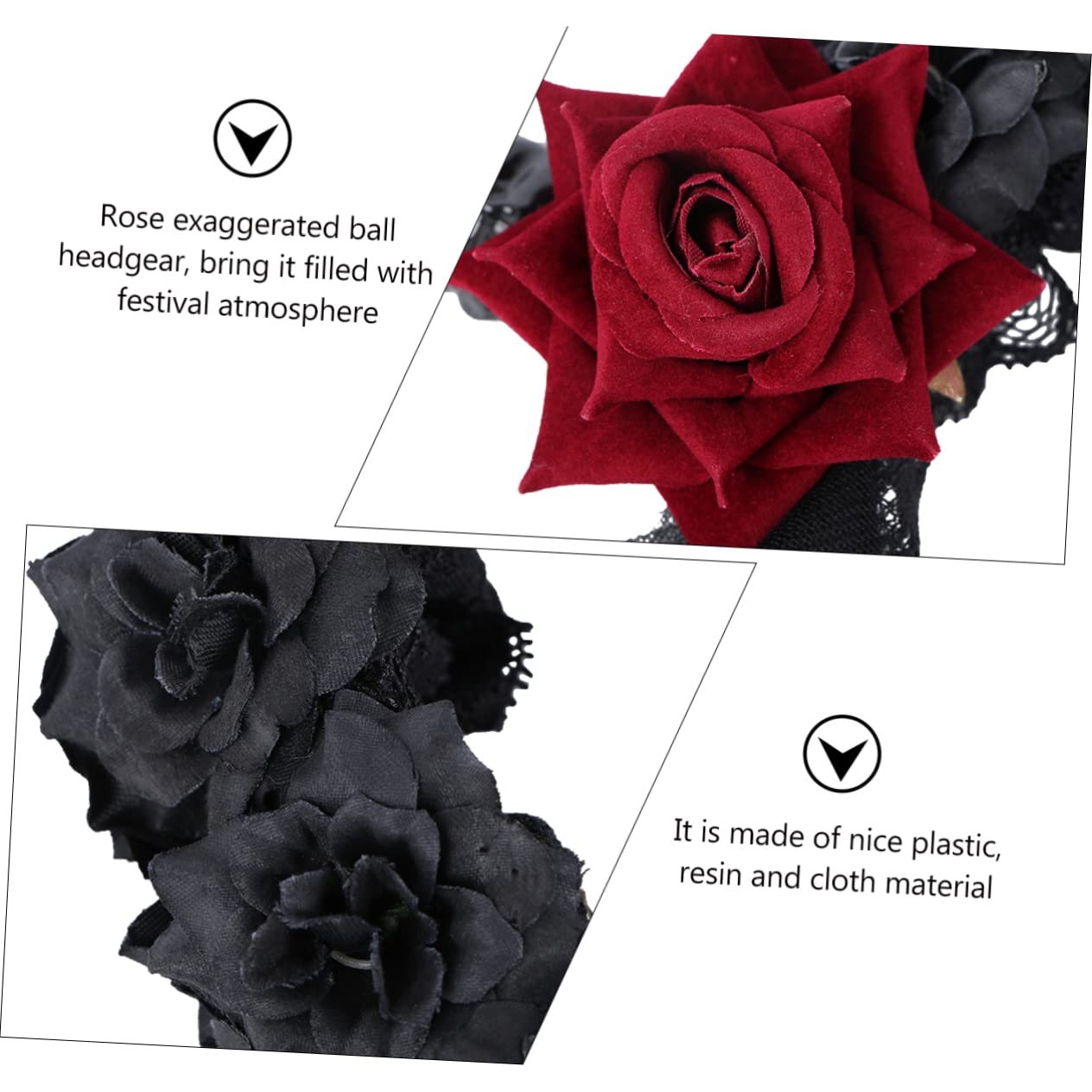 SHERCHPRY 1pezzi Copriccioci Eleganti per Feste Fermagli Creativi per Capelli Accessori per Capelli di Halloween Cercchietti alla Moda Decorazioni