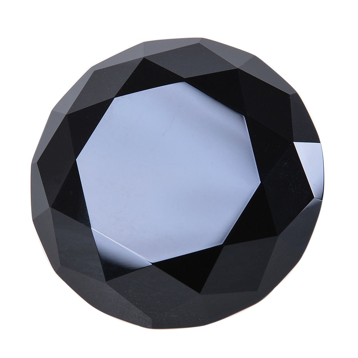 Longwin Kristall-Briefbeschwerer in Diamantform, 100 mm breit, einheitliche Farbe, als Ornament oder Dekoration für zu Hause, schwarz