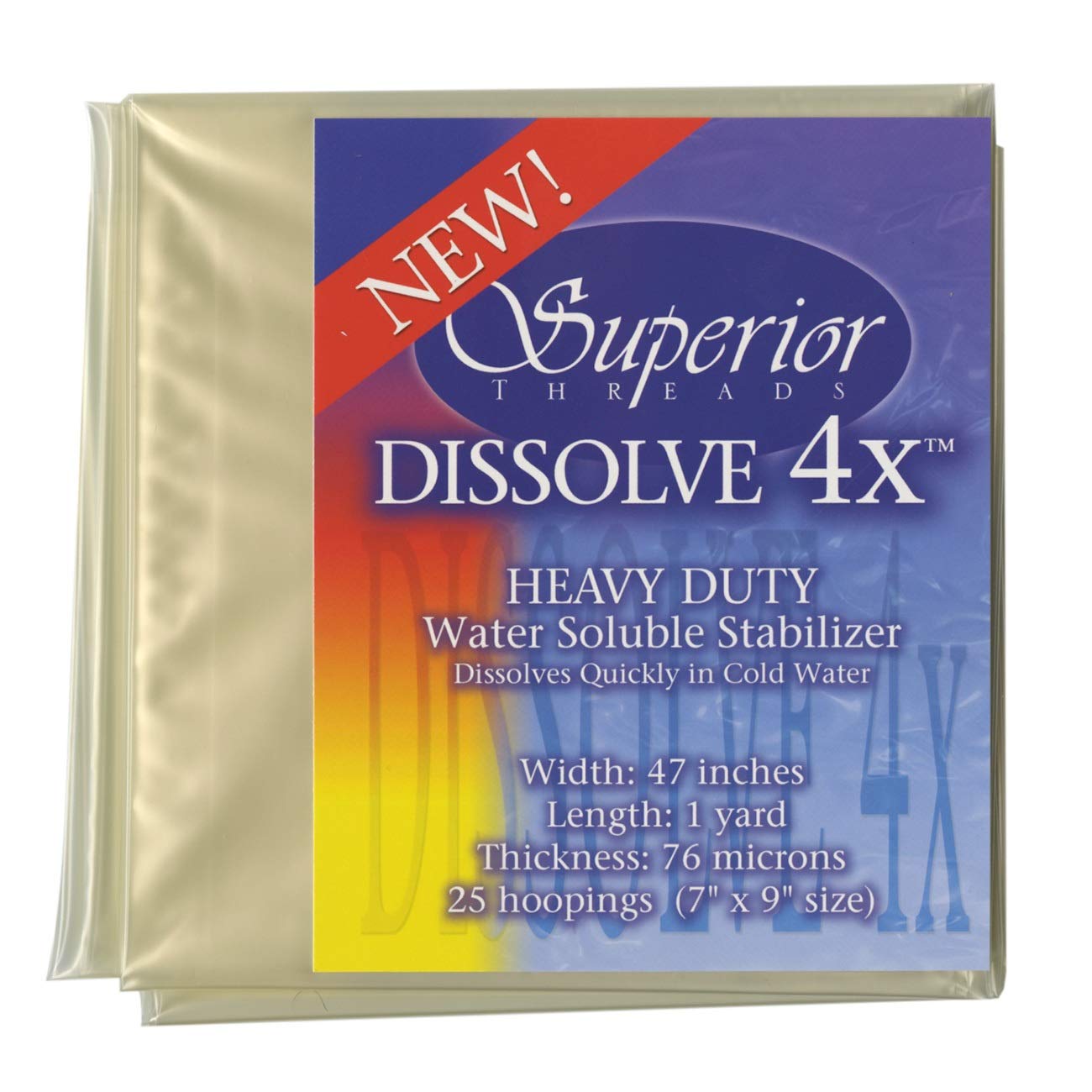 Buy Superior Threads 4X Dissolve Stabilizer Heavy Duty Water Soluble