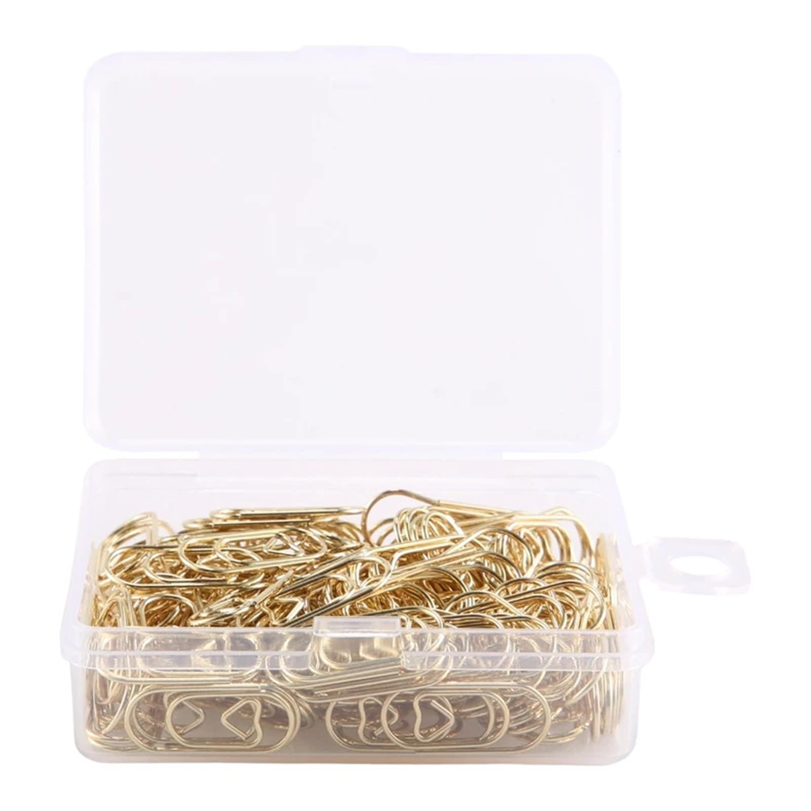 Lot de 150 trombones en métal en forme de cœur pour bureau et fournitures scolaires pour bureau, école, maison