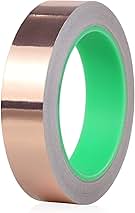 BOMEI PACK Copper Foil Tape 1 Pack 1inch x 66ft with Conductive Adhesive for Guitar and Crafts, Soldering, Stained Glass, Electrical Repairs, Grounding