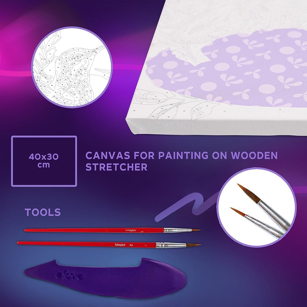 OKTO Art Kit Hummingbirds in Love | Arts & Crafts DIY Painting with Modeling Claу | Claу Kit for Painting | Painting Kits for Adults for Home Decoration Claу for Adults